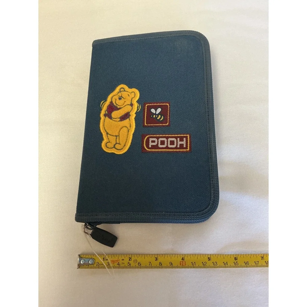 Disney Winnie the Pooh Zippered Organizer Case and Ballpoint Pen Set Navy Blue